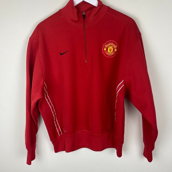 Nike Manchester United Therma-Fit 1/4 Zip Pullover Jacket - Picture 1 of 11